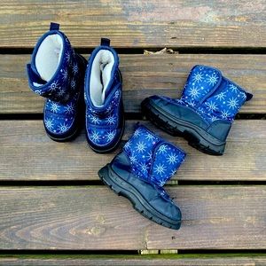 Lupilu Blue Snowflake Winter Snow Boots | Toddler Size 11
